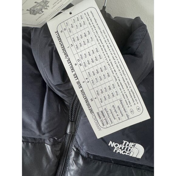 The North Face Black Nuptse Jacket 600 Fill Goose Down Unisex Size S 6 8 NWT - Picture 7 of 7